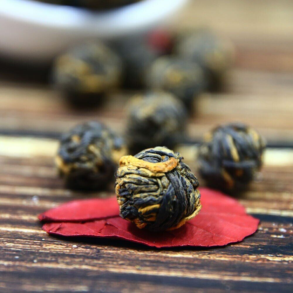 TeaYunnan Ancient Trees Golden Pearl Dian Hong Chinese Black Tea 100g