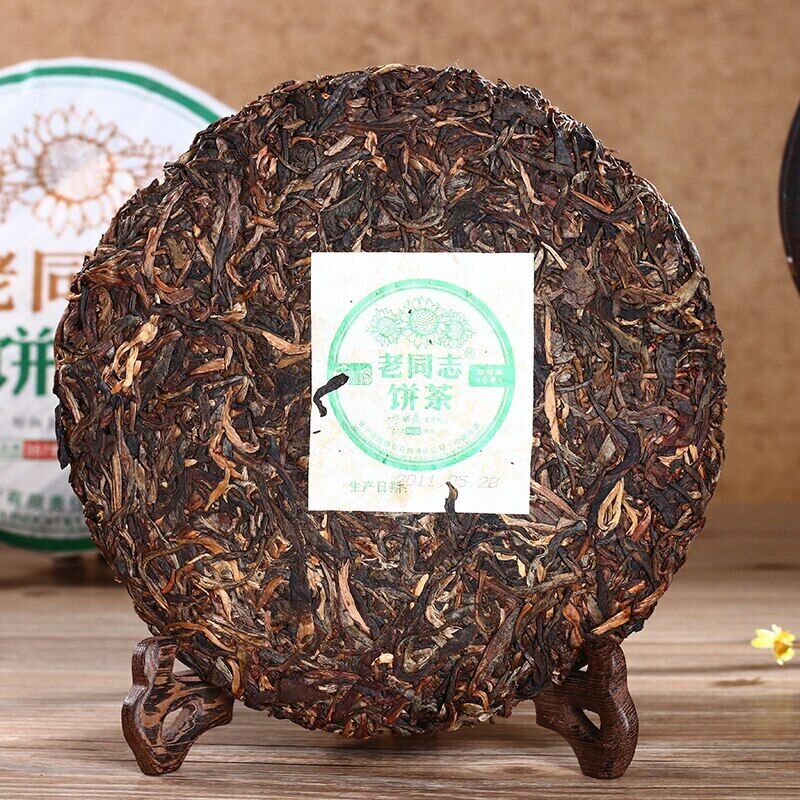 Year Shen Puer Tea Haiwan Old Comrade 9928 Batch 121 Raw Puer Tea 357g