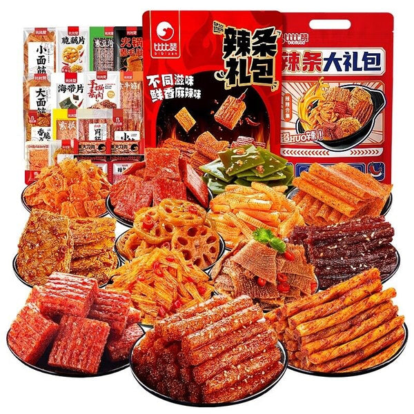 Chinesischer Latiao-Snack Würzige Glutenstreifen Vielfaltspackung 218g