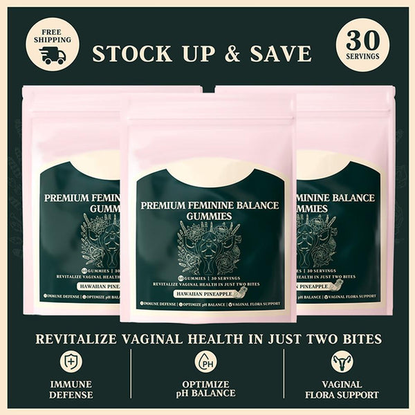 1-3Pack Vital Source Feminine Balance Gummies,Support Women's Health&Wellness/;;