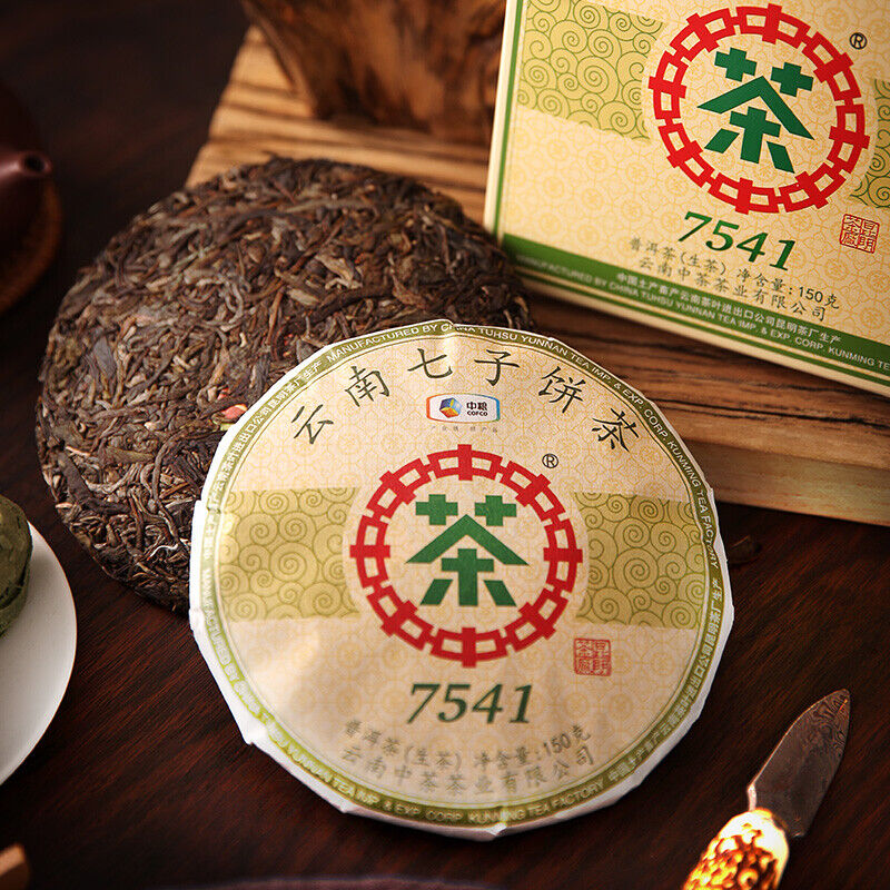 CHINATEA 7541 Classic Puer Raw Puerh Tea ZhongCha Liushan Tea Boxed 150g/5.29oz