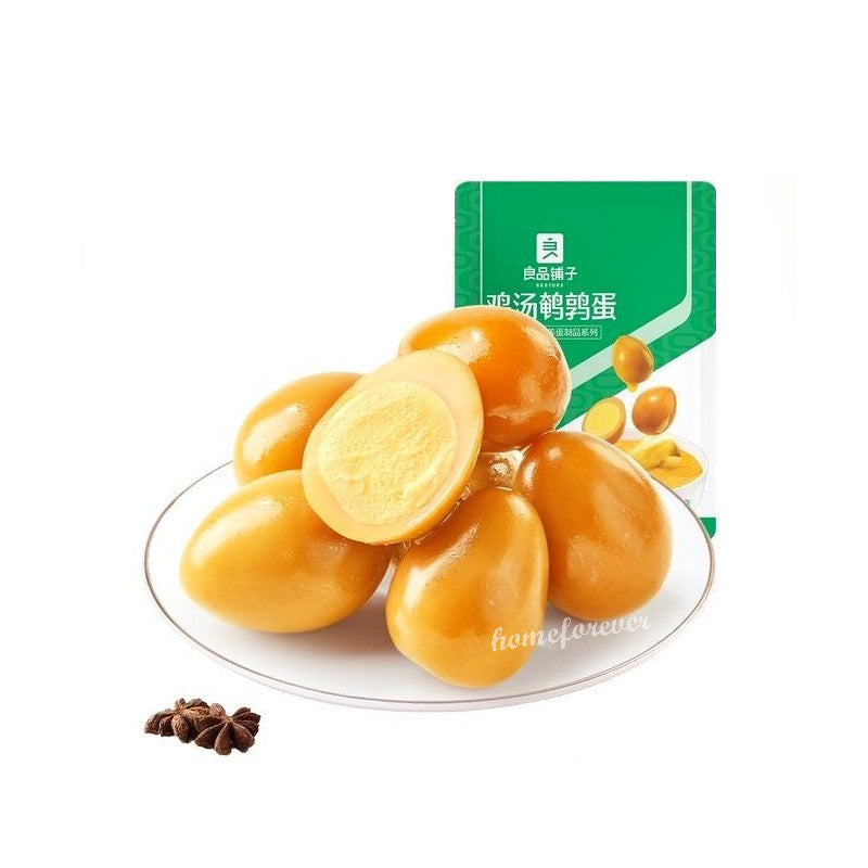 128g x 2 Bags Liangpinpuzi Quail Egg Snacks 良品铺子鸡汤鹌鹑蛋 Main image