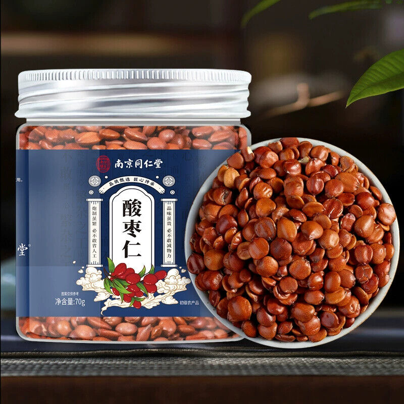 140g TongRenTang sour date kernel 同仁堂酸枣仁70g/罐*2pcs 纯炒制酸枣仁 甄选原料 酸甜适口 HOT Main image