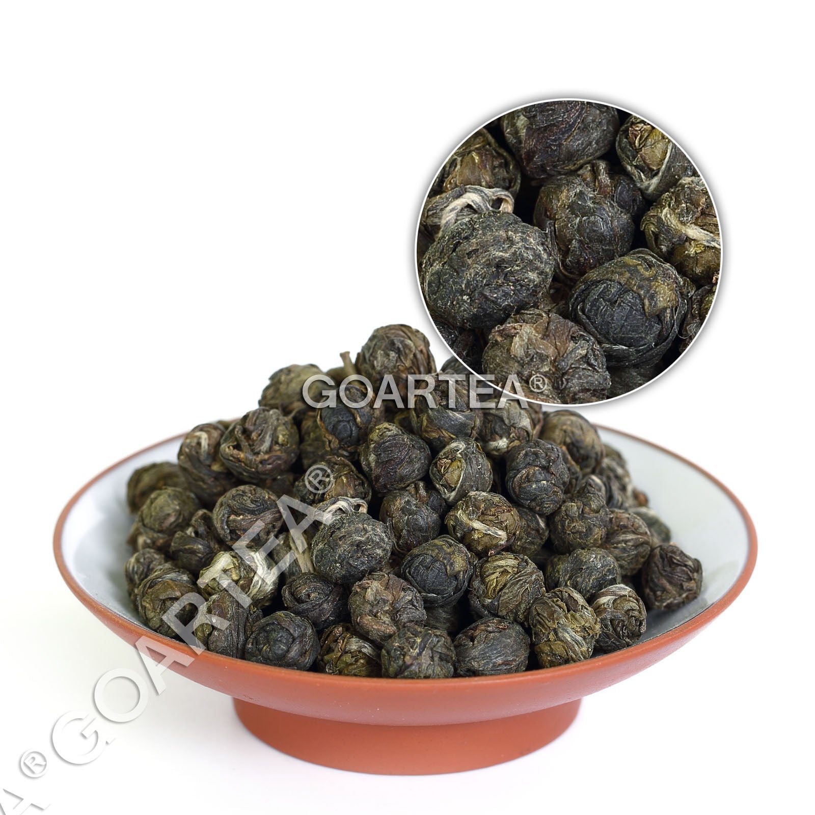 GOARTEA 60Pcs*8g Premium Jasmintee Jasmine Dragon Pearl Tea Jasmin Grüner Tee Secondary image