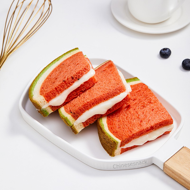 480g a1 WATERMELON Shaped Colored Flavored Breads Toasts Kid's Cute Gift Present