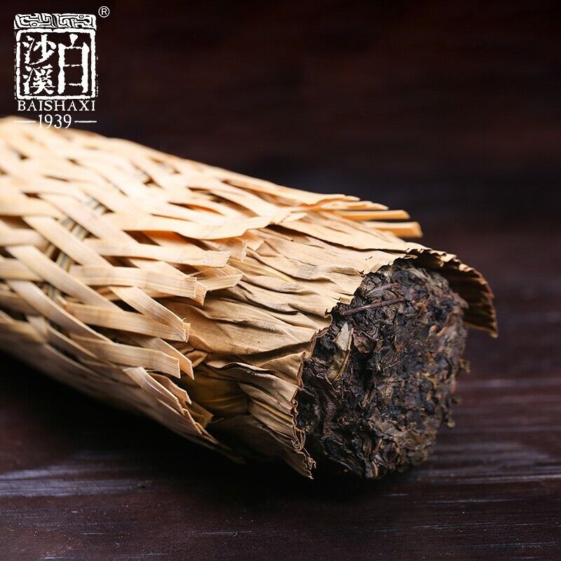 362.5g Baishaxi Shi Liang Cha Hua Juan Hei Cha Dark Tea Black In Bamboo Basket