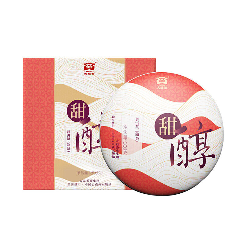 TIAN CHUN TAETEA Menghai Dayi Puerh Pu'er Pu-erh Ripe Cake Tea 300g Box Main image