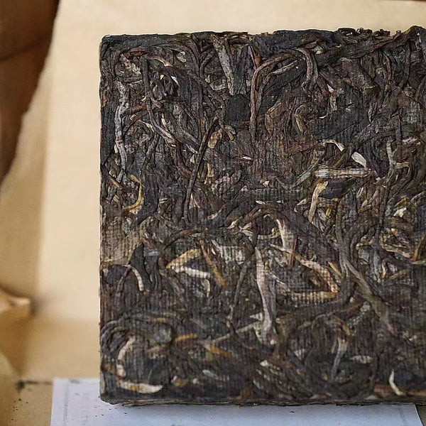 Thé Pu'er en brique Laoshu Pu'er, 250g, thé Pu'er cru Menghai Pasha