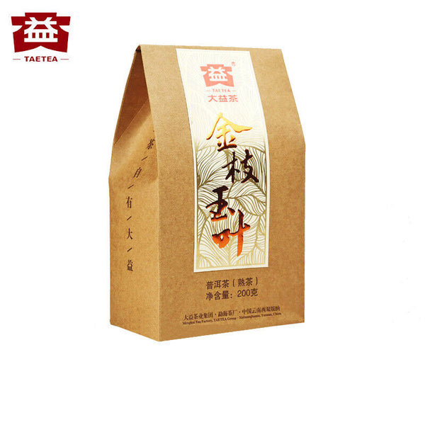 Jin Zhi Yu Ye TAETEA Menghai Dayi Tea Loose Aged Puer Pu'er Ripe Tea 200g