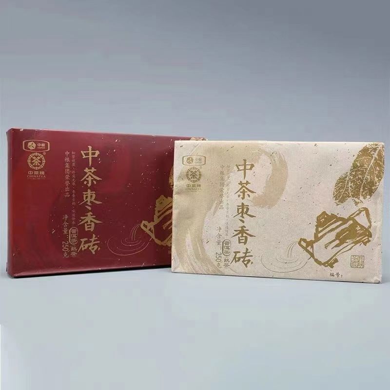 Zhongcha Chinatea Jujube Fragrant Brick Pu'er Tea Ripe Puer Yunnan 250g