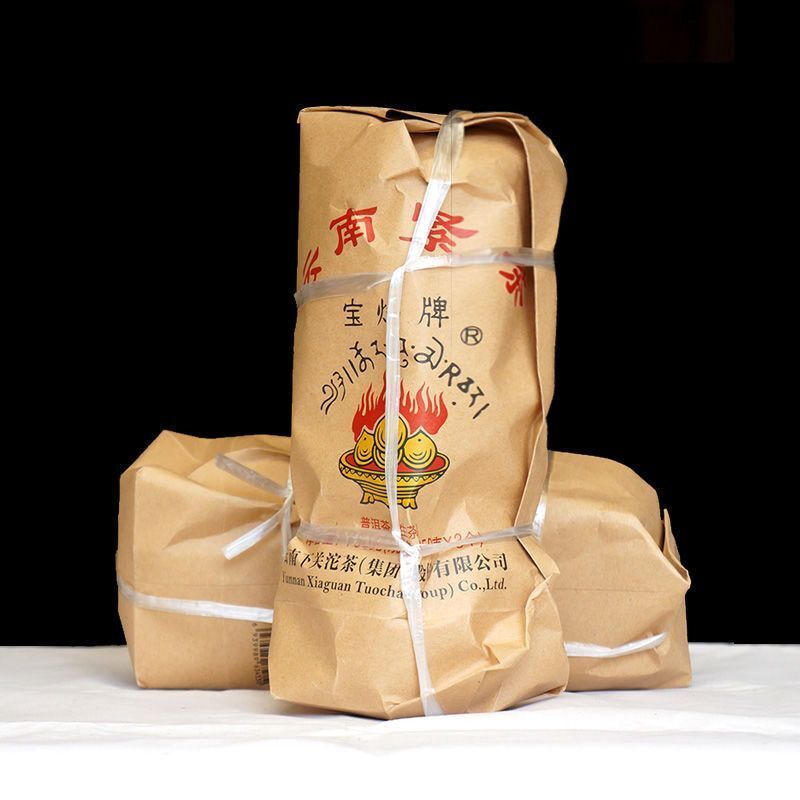 Yun Nan Jin Cha * Xiaguan Baoyan Toucha Raw Mushroom Tuo Puer Tea 250g