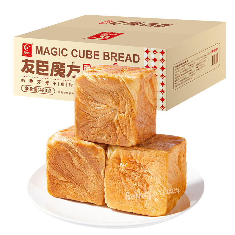 480g Youchen Magic Cube Bread Chinese Specialty Snack Food Toast 友臣魔方吐司面包 Secondary image
