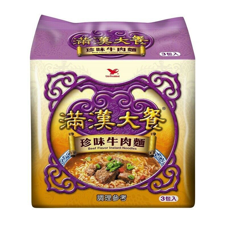 Taiwan Uni-President 統一滿漢大餐 Instant Beef Noodle Flavors Select