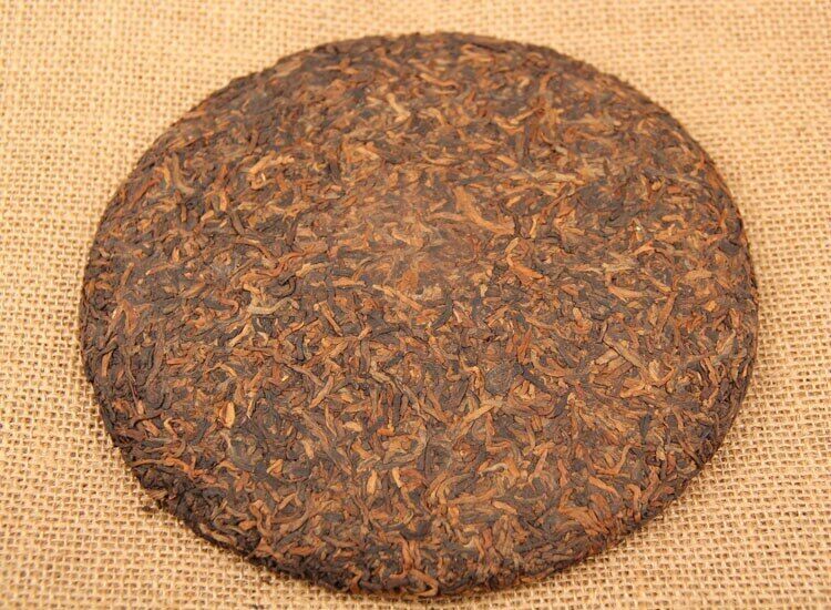 Pu'er Cooked Ripe Tea Yunnan Puer Gongting Golden Bud Pu-erh Tea Cake 357g