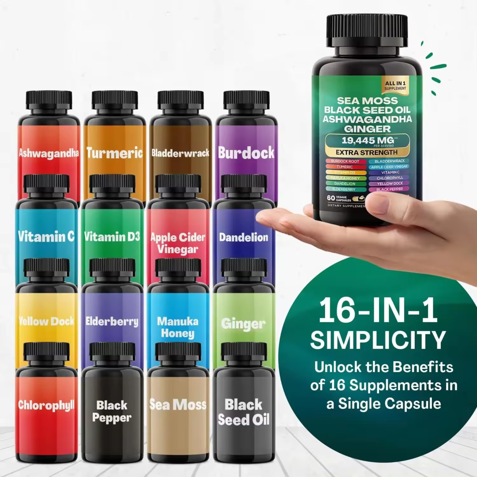 Dynamische Vitalität Bundle Sea Moss Multivitamin für Shilajit Power Combo