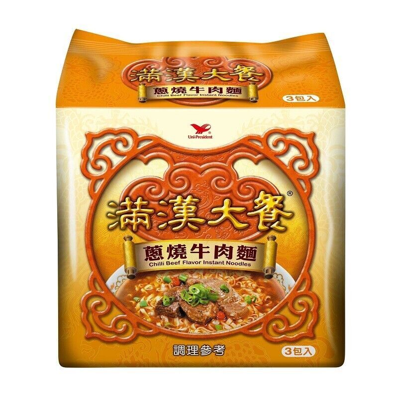 Taiwan Uni-President 統一滿漢大餐 Instant Beef Noodle Flavors Select