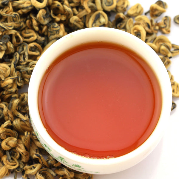 TeaHELLOYOUNG100g Nonpareil Supreme Yunnan Black Tea Dian Hong Snail Golden Bud Tea