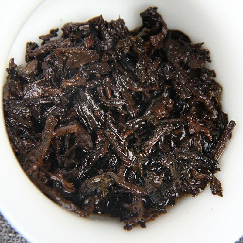 Menghai Qizi Bing Cha Shu Puer Aged Ripe Puer Cake Tribute Pu Erh 357g