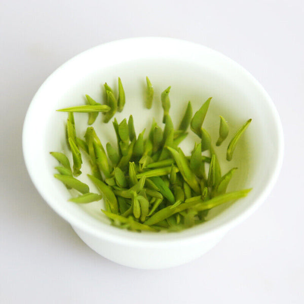 LEPINLECHA 100g Ming Qian Silver Jar Que She Sparrow's Tongue Chinese Green Tea