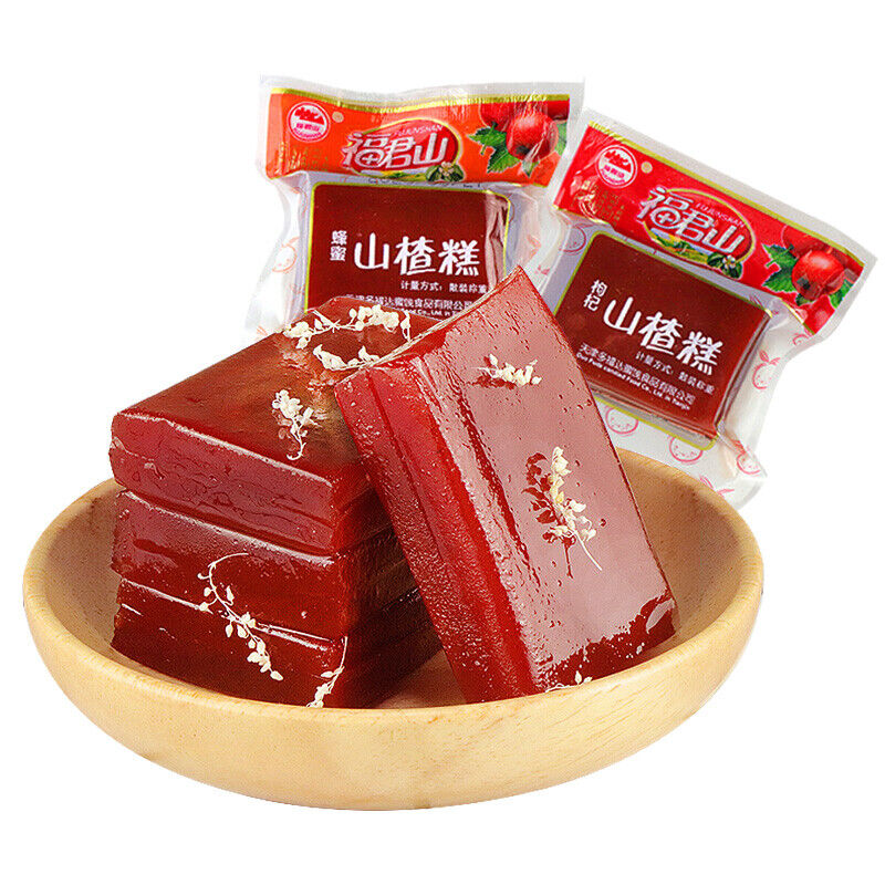 500g Hawthorn Cake Honey Haw rolls sour & sweet Candied chinese Snacks 山楂糕 果丹皮蜜饯 Main image