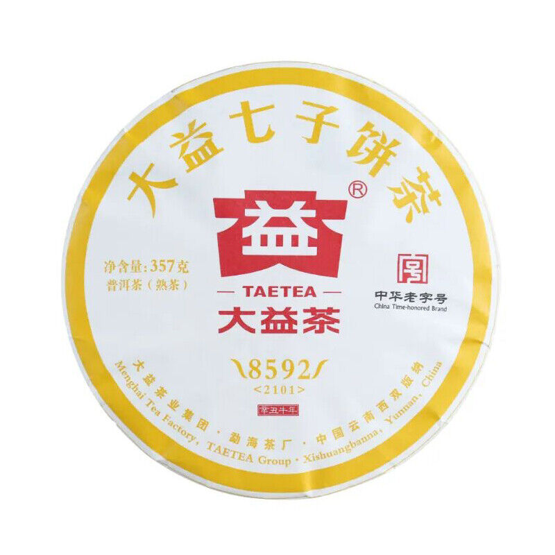 TAETEA 8592 Yunnan Ripe Puer Tea Dayi Pu'er Shu Pu-erh 357g Batch 2101