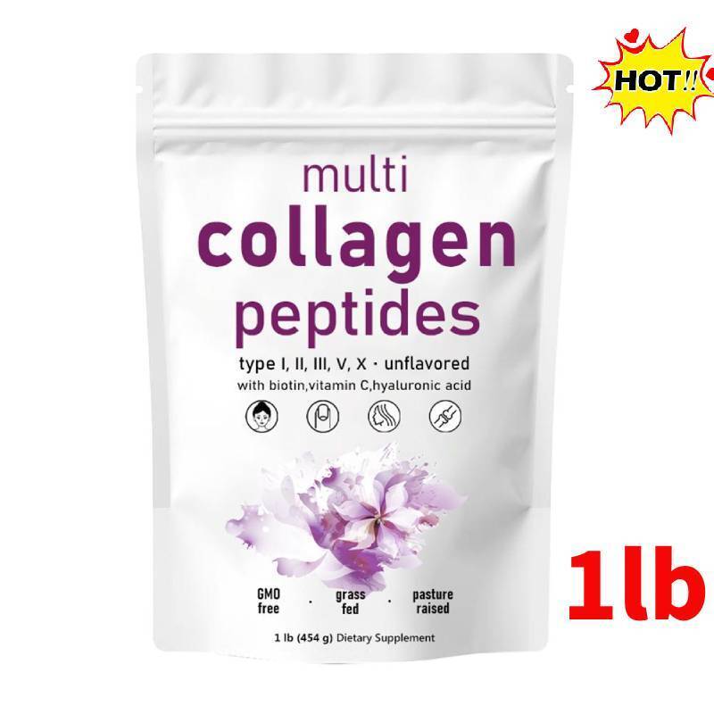 Multi Collagen Peptides Powder Hydrolyzed Protein Peptides (Type I,II,III,V,X) Main image