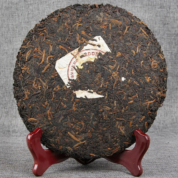 Menghai Ripe Tea Cake Tea Biyibi Tea Ripe Puwen Yunya Qizi Cake Tea 357g