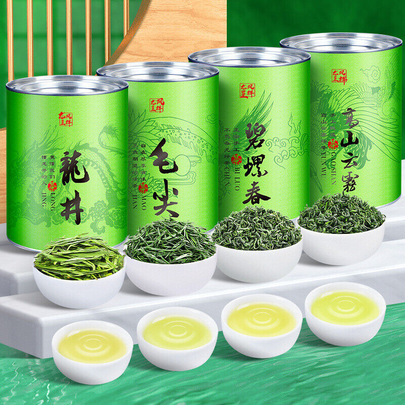 四大绿茶 龙井毛尖茶明前碧螺春高山云雾组合茶叶 500g Four Great Green Teas Secondary image