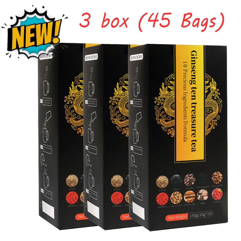 Ginseng Ten Treasure Herbal Tea Traditional Chinese Kidney Support Formula