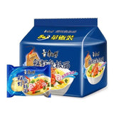 5bags Kangshifu Fresh Shrimp & Fish Instant Noodles Chinese Food 康师傅鲜虾鱼板面5连包