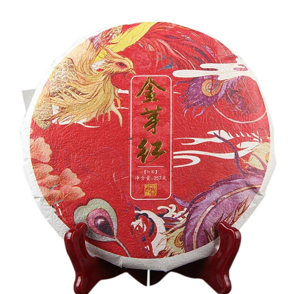 TeaFengqing Big Golden Bud Nectar Cake with Strong Fragrance Black Tea 357g
