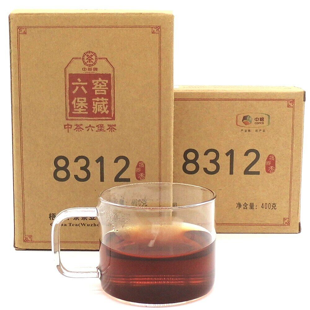 400g Top Zhong Cha Dark Chinese Tea Brick 8312 Liupao Tea Hey Cha Liu Bao