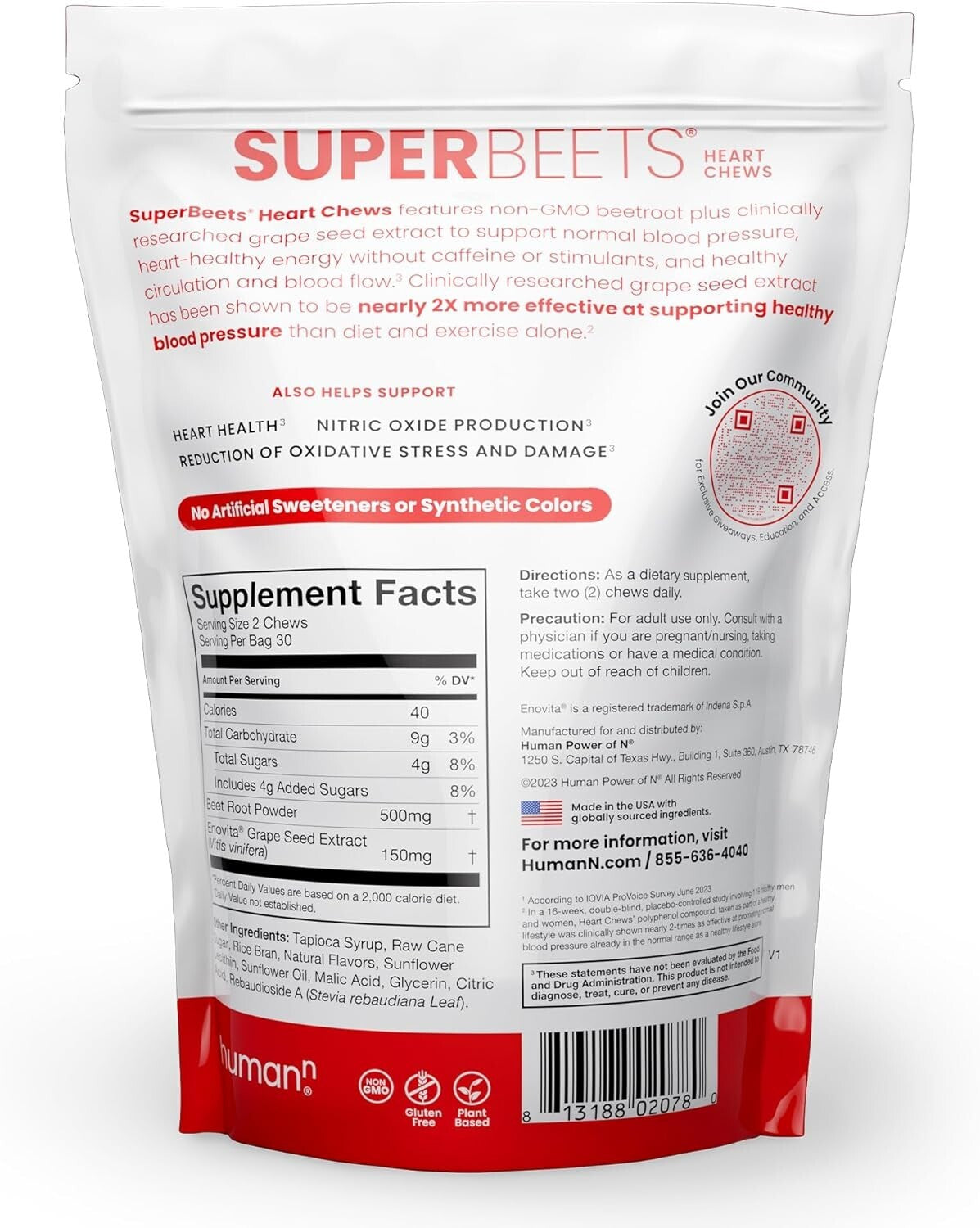 SuperBeets Heart Chews - Nitric Oxide Production and Blood Pressure Secondary image