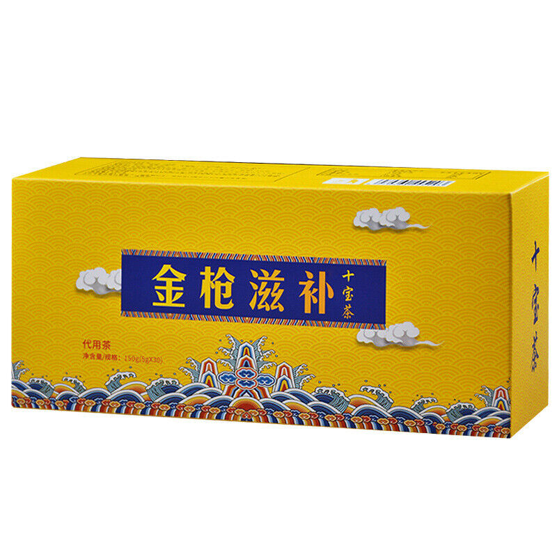 Golden Gun Nourishing Ten Treasures Tea 金枪滋补十宝茶150g(5g*30) 金枪固本茶 人参五宝茶 男人茶益本茶养生茶