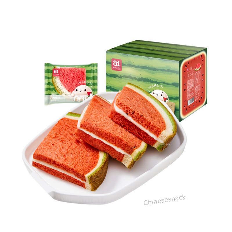 480g a1 WATERMELON Shaped Colored Flavored Breads Toasts Kid's Cute Gift Present Secondary image