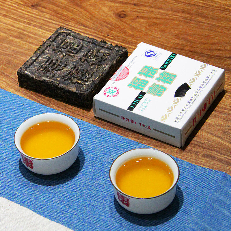 100g Yunnan Pu'er Tea Ancient Tree Puer Tea Square Brick Main image