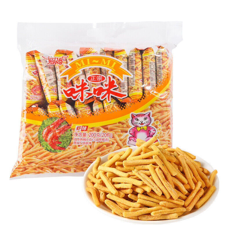 10g*20bag Mimi shrimp bars casual childhood snack Chinese specialty snacks Main image