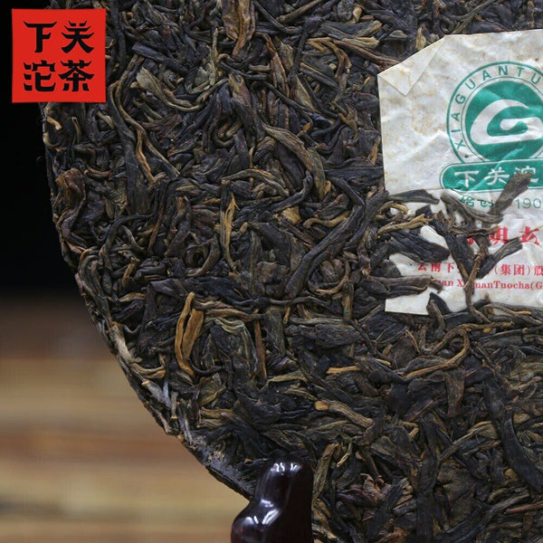 Since 1902 Puercha Health Care 357g Top Xiaguan Shen Puer Cake Bulang Old Tree