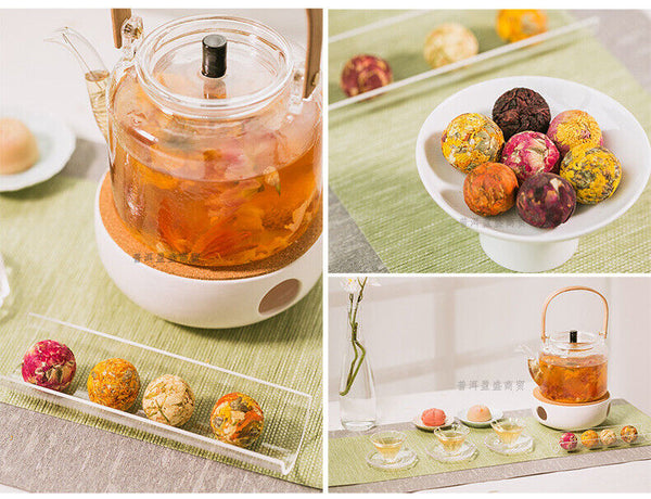 Handmade 10 Mix Kinds Yunnan Blooming Tea Balls Flower Flowering Tea Buds 500g