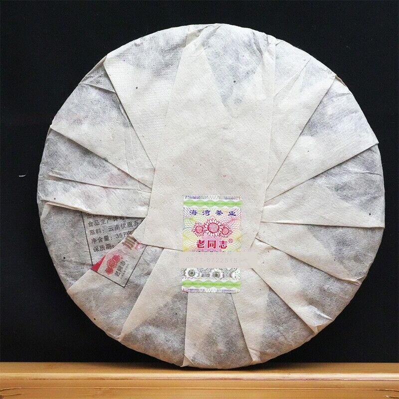 Qiaomu Puerh Tea Age-Fermeted Cake Tea Haiwan Puer Five Star Arbor Tea 357g