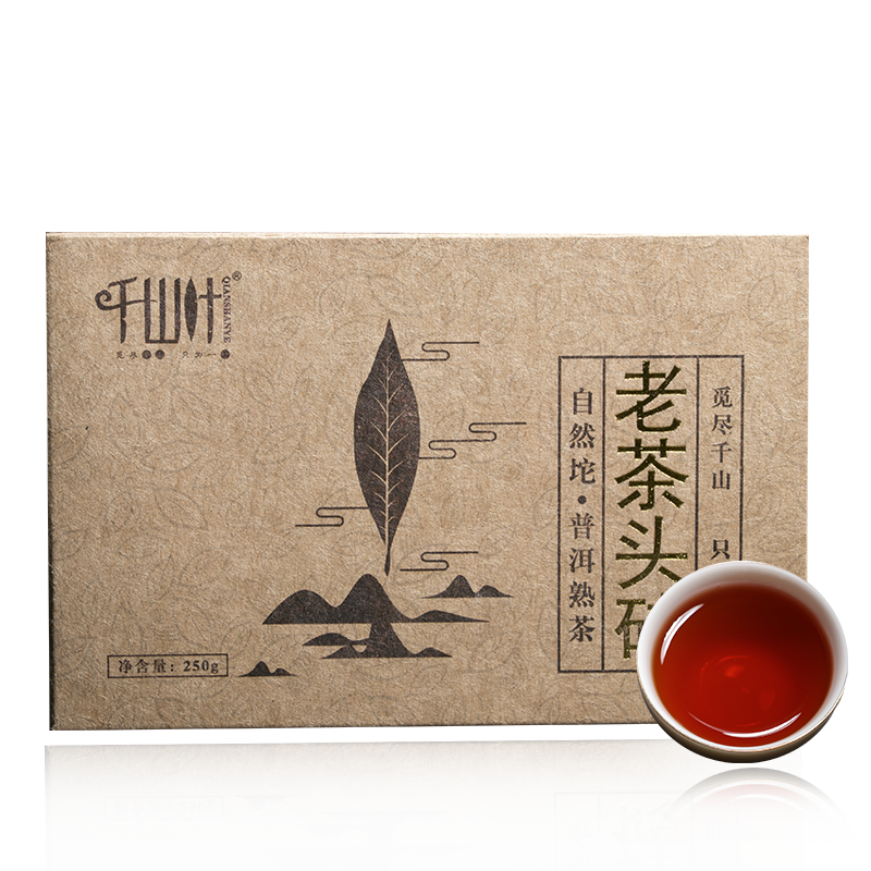 LAO CHA TOU ZHUAN *  Qian Shan Ye Yunnan Puer Tea Brick Pu'er Tea 250g Ripe