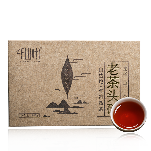 LAO CHA TOU ZHUAN *  Qian Shan Ye Yunnan Puer Tea Brick Pu'er Tea 250g Ripe