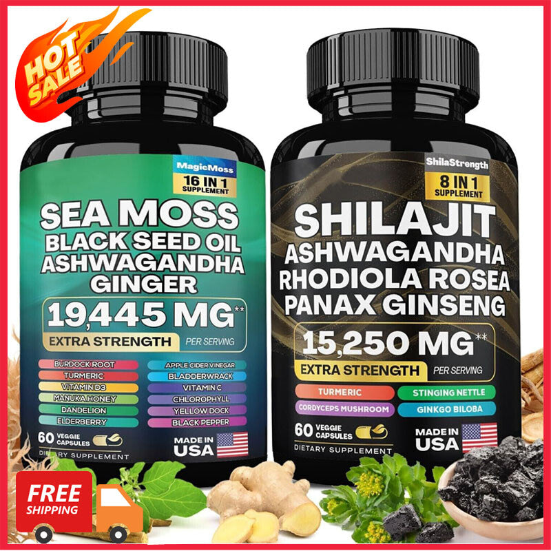 Dynamic Vitality Bundle Sea Moss Multivitamin & Shilajit Power Combo