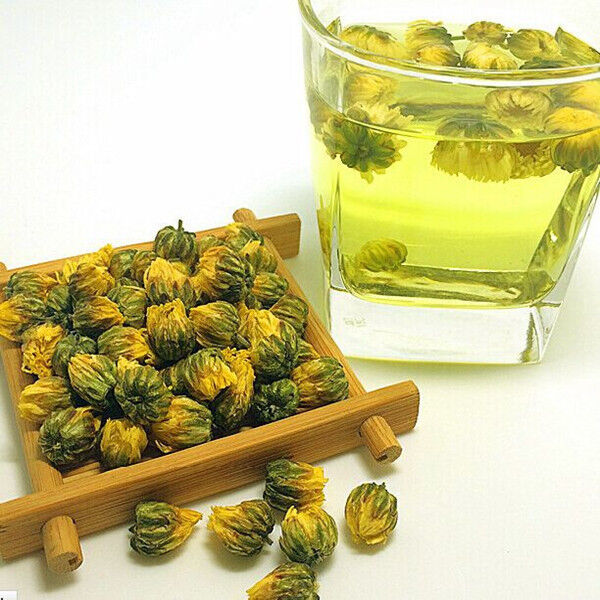 GOLDEN CHRYSANTHEMUM TEA, FLOWERS SWEET BUD FLORAL AROMATIC 3 OZ SALE