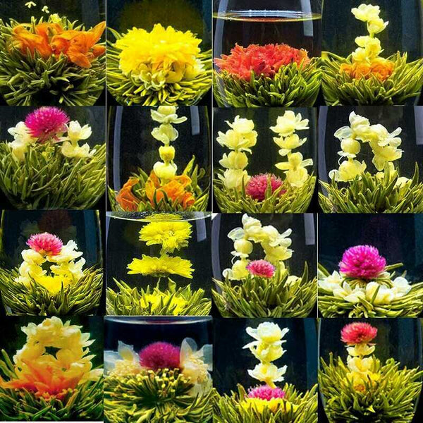 130g Blooming Tea Balls Flowering Tea 16 Types Handmade Blooming Flower Tea
