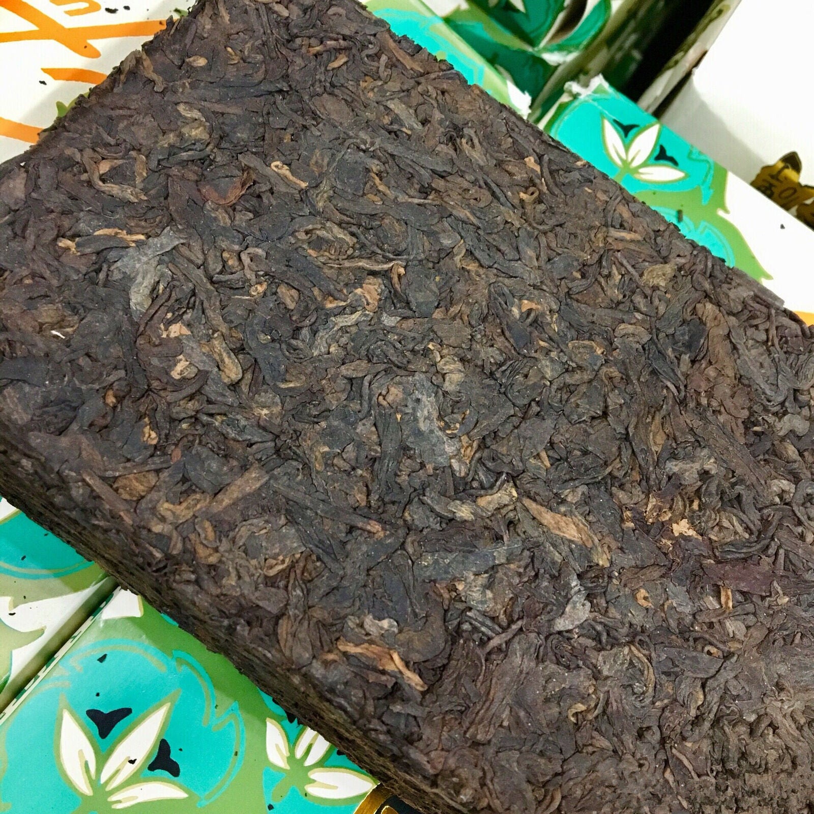 90's Yunnan PU-ERH TEA BRICK Classic 7581 Five Golden Flower CNNP Puer 250g Ripe