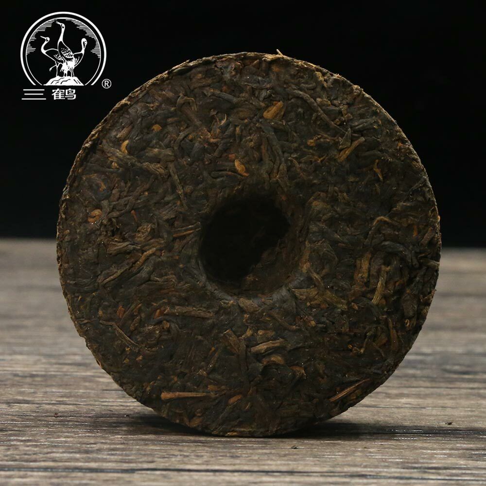 Three Cranes Sanhe "0207" Liu Bao Tea Cake Dark Tea Heicha 100g