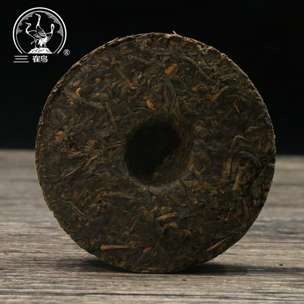 Three Cranes Sanhe "0207" Liu Bao Tea Cake Dark Tea Heicha 100g