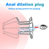 Anal Butt Plug Sex Toy Huge Prostate Probe Dildo Hollow Spreader Speculum Tunnel