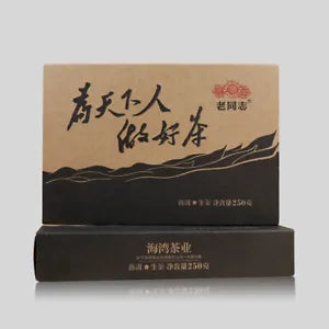 Haiwan Old Comrade Made Good Tea for Everyone Raw Pu-erh Brick Puer 250g